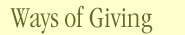 Ways of Giving