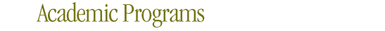 Academic Programs