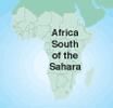 Map of Africa South of the Sahara from Europa