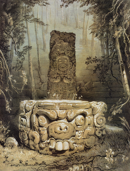 Plate 5, Idol and Altar at Copán