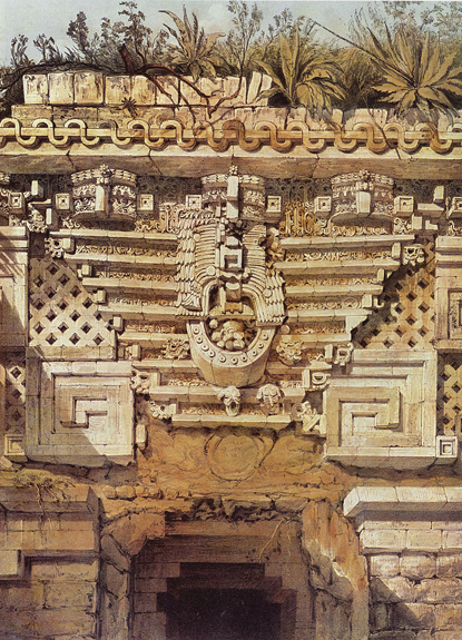 Plate 9, Ornament over the Principal Doorway, Casa del Gobernador, Uxmal
