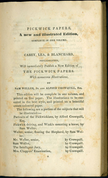 Pickwick Papers publisher's page