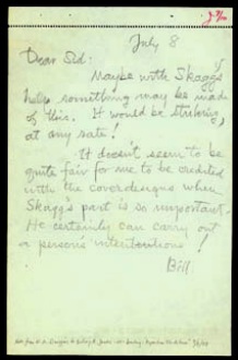 Letter - William A. Dwiggins to Sidney Jacobs