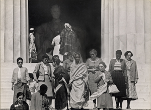 Group of women at the Lincoln Memorial, n.d. Photograph by Alfred Wertheimer