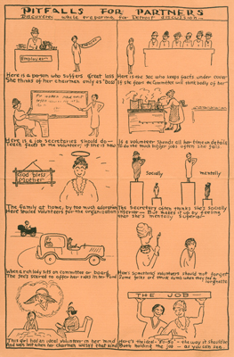 Cartoon for YWCA training, 1930 National Convention
