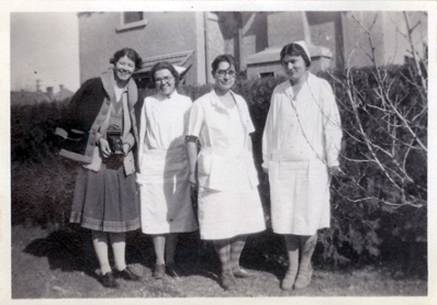 &quot;Methodist teacher and Presb. nurses,&quot; Tsinan, China 1928