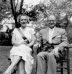 Katharine A. Engel and Irving M. Engel, probably at Smith College reunion, June 3, 1950