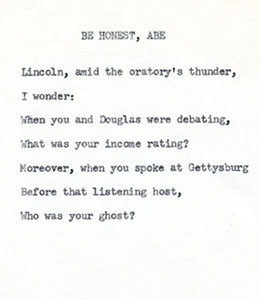Poem by Barbara Abel, October 16, 1952