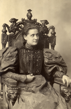 Jane Addams as a young woman, undated
            Studio portrait by Cox, Chicago