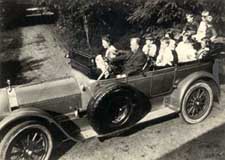 The Gilbreth family goes for a ride, circa 1920