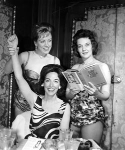 Helen Gurley Brown promoting at Gaslight Club, 1962