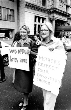 Barbara Love and her mother, 1974.