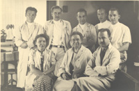 Florence Sabin with lab staff, ca. 1935