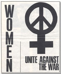 Student Mobilization Committee flyer: Women Unite Against the War, circa 1970s