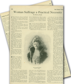 "Woman Sufferage a Practical Necessity" by Katrina Trask