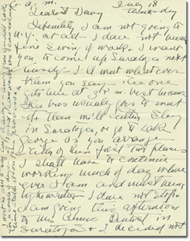 Letter, 1929