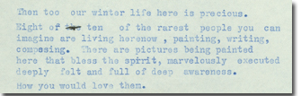 Letter excerpt, 1933