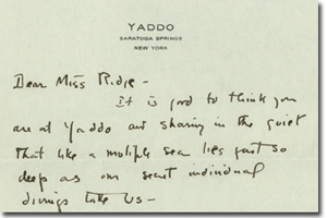 Letter excerpt, 1930