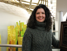  Cassandra Holden AC'10 worked with 15 girls at The Care Center in designing, fabricating and installing a large, colorful mobile. 