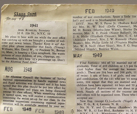 Some alumnae, like Ann Ruggles '41, have kept Smith well-informed.