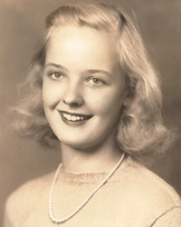 Maurine Torrell '48, after whom Maurine Miller '13, her granddaughter, was named, and whose pearls she wore during commencement 65 years later.
