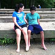 Mojdeh Mostafavi '15 with her brother, Payam.