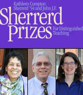 Sherrerd Prize recipients (left to right) Andrea Hairston, Douglas Patey and Susannah Howe will receive the awards Thursday, Oct. 24, 4:30 p.m., Campus Center Carroll Room. All are invited.