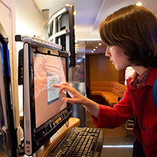 C-SPAN Bus visitors were invited to take quizzes, view videos and learn more about the First Ladies.