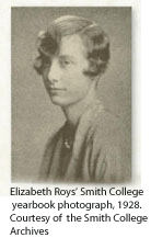 Elizabeth Roys' Smith College yearbook photograph, 1928. Courtesy of Smith College Archives.