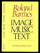 Roland barthes - Image, Music, Text
