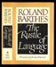 Roland Barthes - The Rustle of Language
