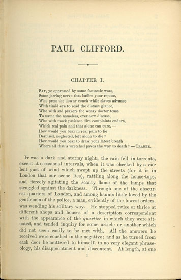 Paul Clifford chapter 1