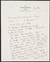 Woolf Letter to VIta Sackville-West