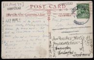 Woolf postcard to Strachey (back)