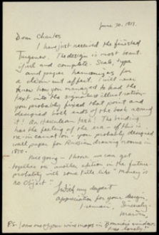 Letter - Marvin Bileck to Charles Skaggs