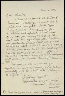 Letter - Marvin Bileck to Charles Skaggs