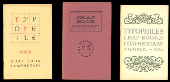 Three Chapbooks