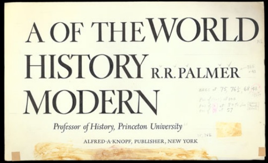 A History of the Modern World - original lettering