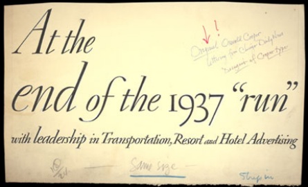 Original Lettering by Cooper