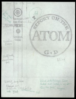 Report on the Atom - sketch of cover and spine