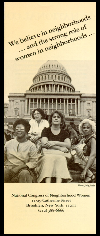 National Congress of Neighborhood Women brochure
