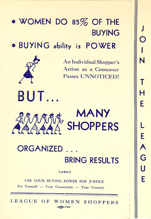 League of Women Shoppers pamphlet