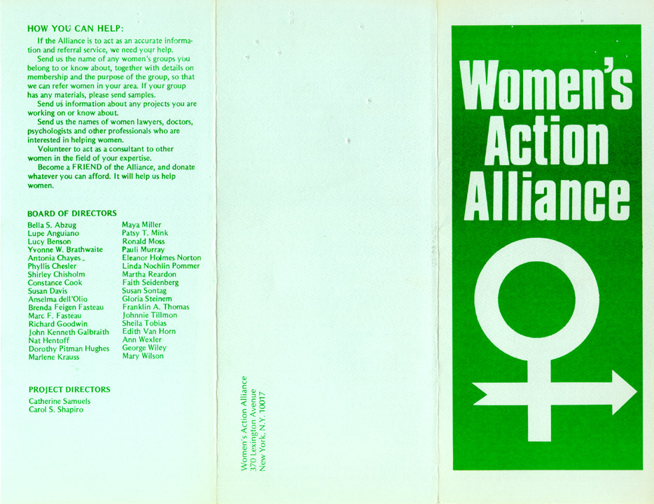 Women's Action Alliance - Brochure