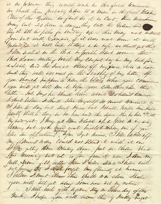 Luther Bodman, Jr. to his wife, Philena, 1856