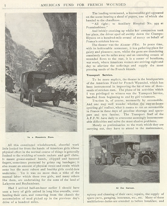 Report of the American Fund for French Wounded, February 1917