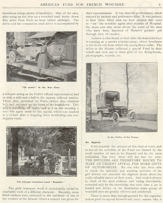 Report of the American Fund for French Wounded, February 1917