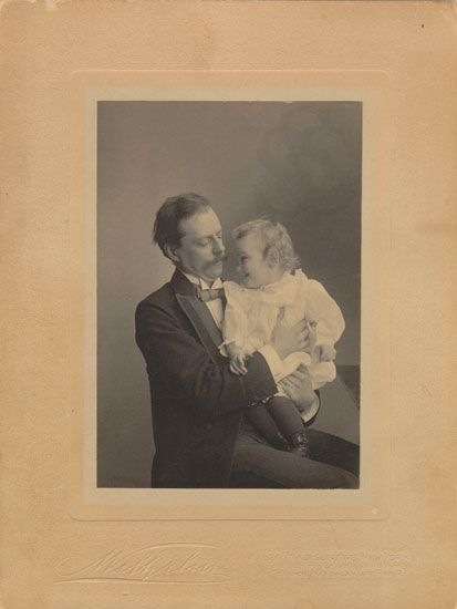 Edward Kellogg Dunham, Sr., with daughter, Theodora