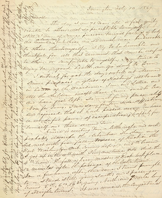 Edward Wood Dunham to son, Carroll Dunham, 1867