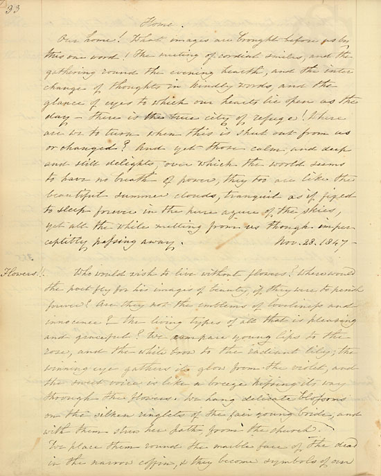 Commonplace Book of Gertrude Ann Parker, 1847