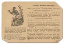 Notice of the Fifth Anniversary of the Massachusetts Anti-Slavery Society, 1837